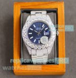 Replica Rolex Datejust Diamond-Paved Watch Blue Dial Stainless Steel 42 mm